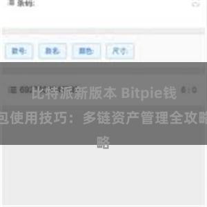 比特派新版本 Bitpie钱包使用技巧：多链资产管理全攻略