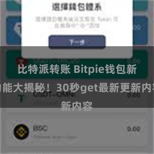 比特派转账 Bitpie钱包新功能大揭秘！30秒get最新更新内容