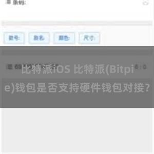 比特派iOS 比特派(Bitpie)钱包是否支持硬件钱包对接？