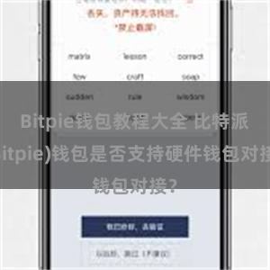 Bitpie钱包教程大全 比特派(Bitpie)钱包是否支持硬件钱包对接？