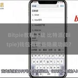 Bitpie教程下载 比特派(Bitpie)钱包有哪些隐藏功能？