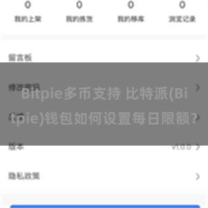 Bitpie多币支持 比特派(Bitpie)钱包如何设置每日限额？