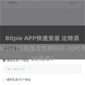 Bitpie APP快速安装 比特派(Bitpie)钱包是否支持BEP-20代币？