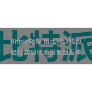 Bitpie轻量 用比特派钱包轻松实现优质投资回报率